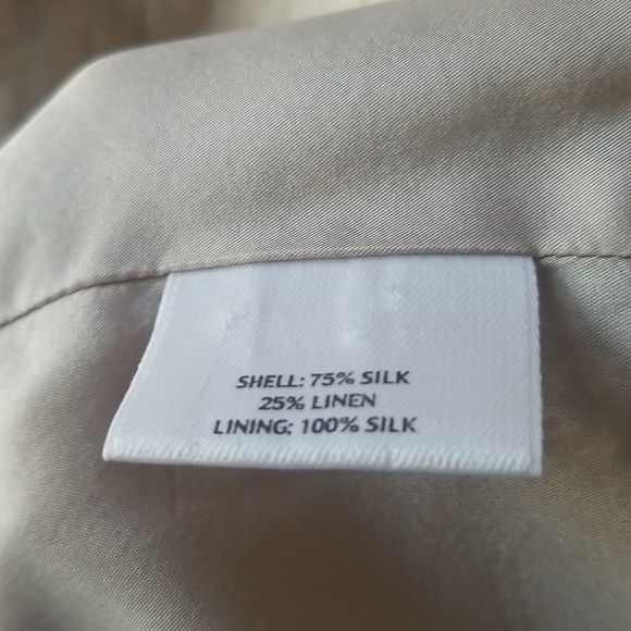 Eileen Fisher petite small silk/linen short jacket in Champagne shade - Picture 4 of 4